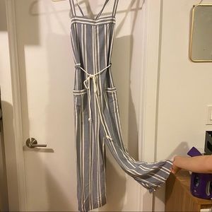 Blue and white striped Marine Layer Jumper